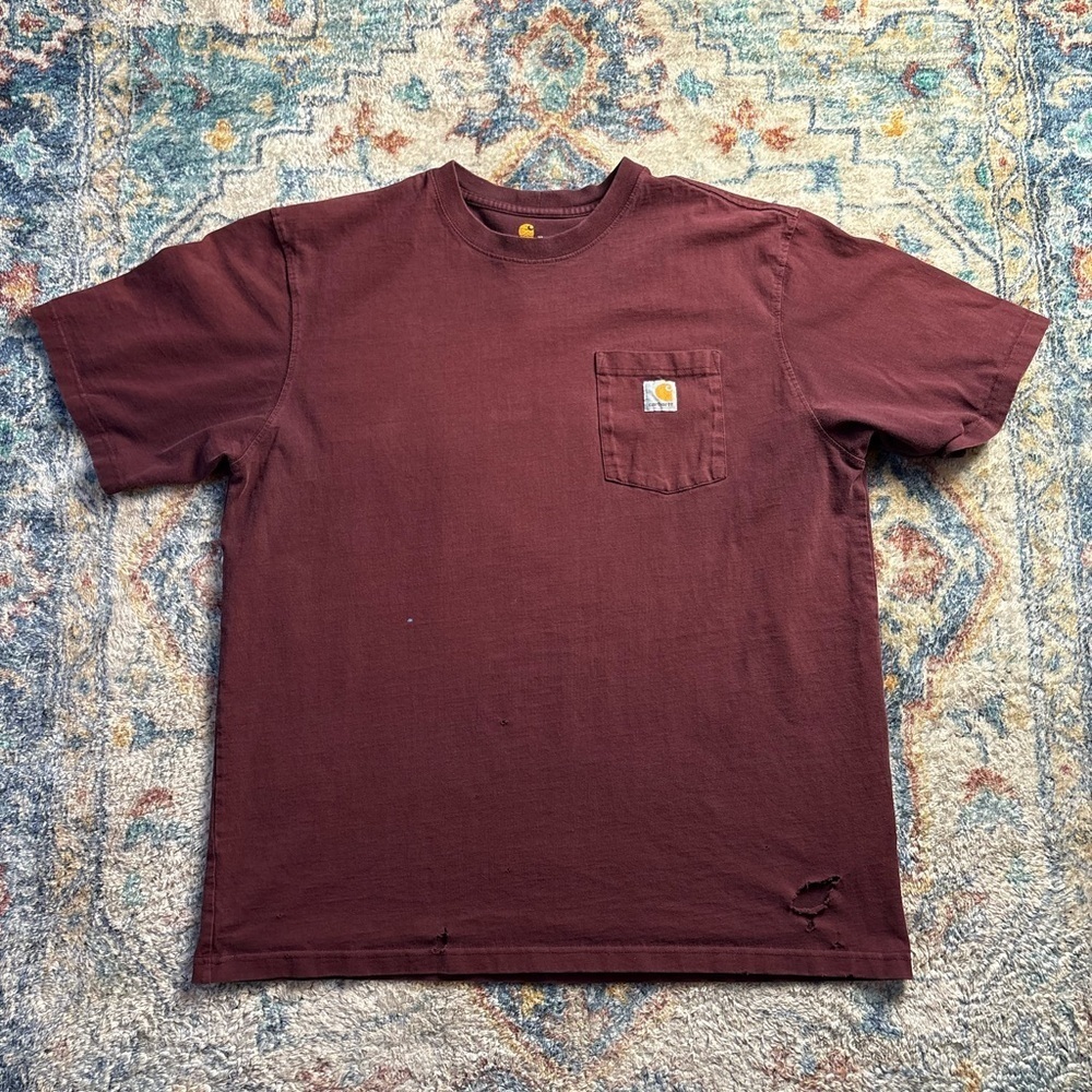 Carhartt DISTRESSED Blank Pocket T-shirt Medium